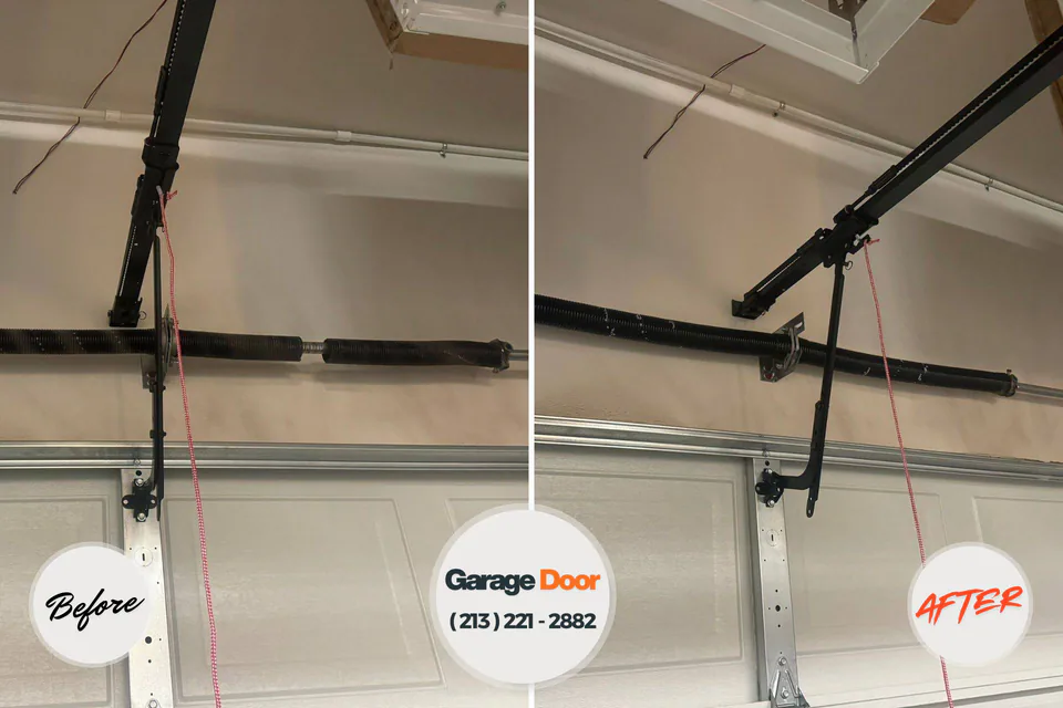Before and after: garage door repair Pinetop Country Club, AZ